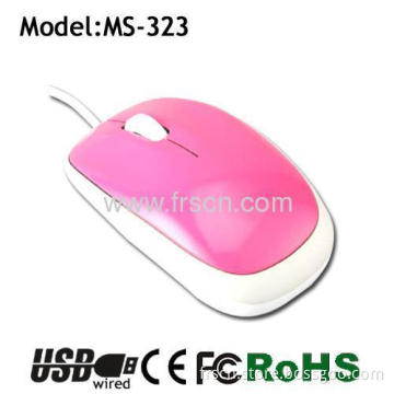Mini Small Size Flat 3d Optical Wired Mouse 